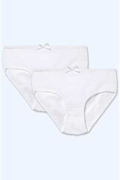 Brix Chiloți pentru fete Double B basic Culoare albă