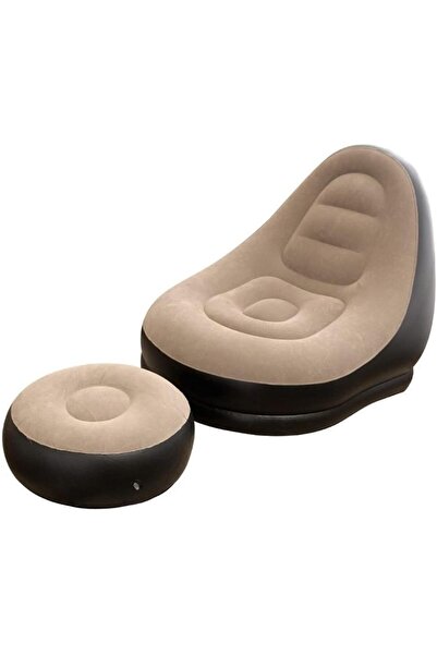 Türkiye مجموعة كرسي استرخاء 2 في 1، كرسي استرخاء محمول مع مضخة هواء، كرسي أري...