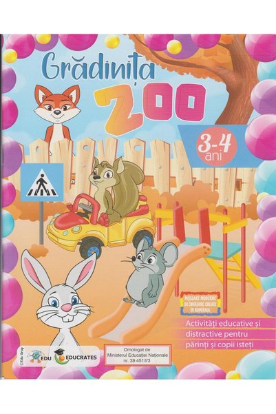 Editura EDU Gradinita Zoo 3-4 ani. Activitati educative si dis