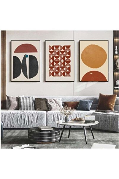 Emoda home Trove لوحة فنية جدارية إسكندنافية حديثة تجريدية ذات شكل هندسي، ملص...