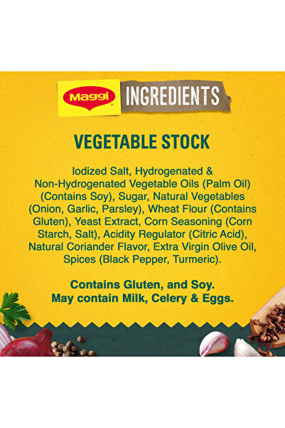 Maggi Vegetable Stock 18 g Savory Vegetable Flavored Cubes for Soups Stews Sauces and Rice Dishes
