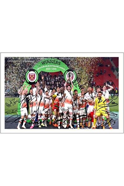 Emoda home Trove طباعة صور موقعة لفريق وست هام الفائز بدوري المؤتمرات 2022/23...