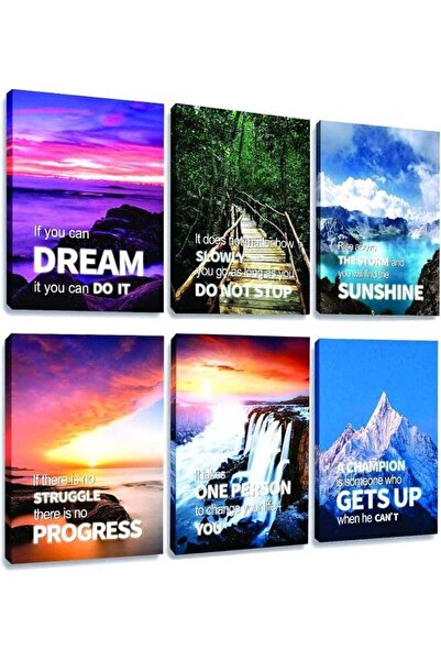 Emoda home Trove لوحة جدارية مؤطرة بشعارات ملهمة - لوحة قماشية تحفيزية للمكتب...