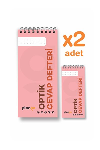 Plango Optik Cevap Defteri Pudra (2 Adet - 100 Sayfa) Sınava Hazırlık Optik F...