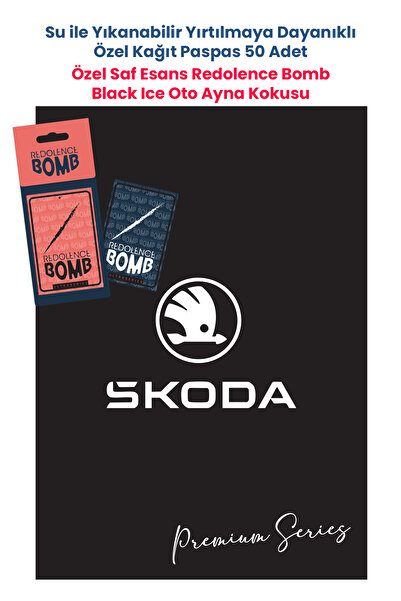 BALKAN AMBALAJ Suya Dayanıklı Skoda Oto Paspas Kağıdı Siyah 50 Adet - 35x50cm...