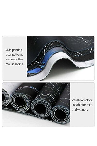 Yelajoy Large Mouse Pad,Extended Anti-slip Rubber Base Desk Pad Desktop Pad Smooth Fabric,800 * 300 * 3mm