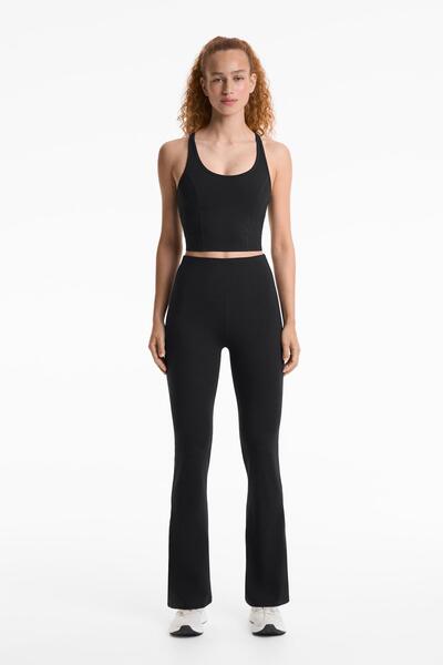 Oysho Evermove high rise flare trousers