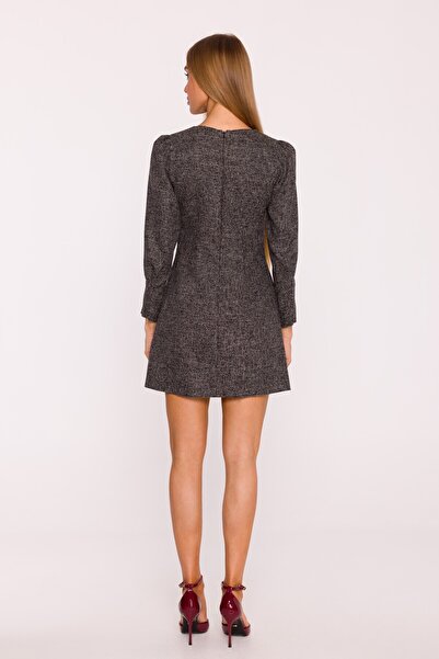 Made of Emotion Long-sleeved trapeze mini dress