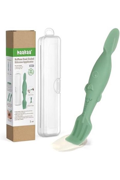 Haakaa Baby Diaper Cream Spatula, Mess-free Silicone Diaper Rash Cream Applicator with Carrying Case