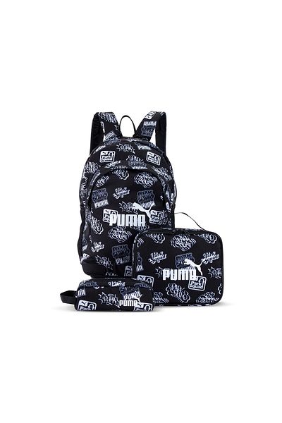 Puma Kids Wheel Backpack Set - Black