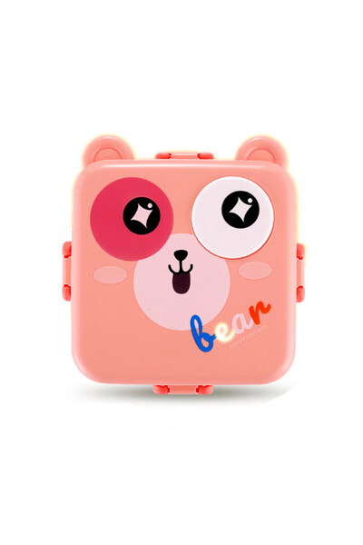 Mobcos Cute Animal Shape Kid Food Container square Cartoon Stainless Steel Bento Lunch Box Microwavable