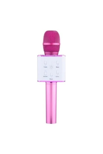 FOXMAG24 square microphone with built-in speaker, 3W, iOS, Android, pink