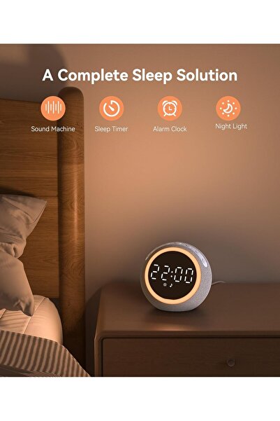 Dreamegg White Noise Machine, Alarm Clock, Night Light
