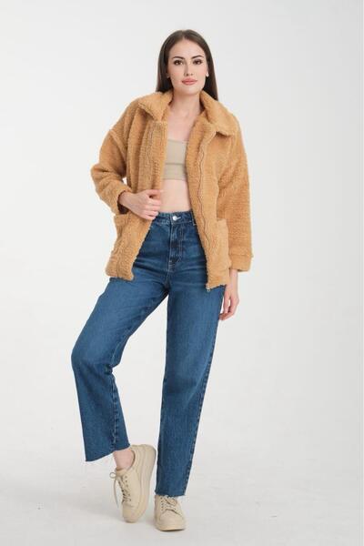 CNG MODA Zippered Unlined Plush Coat