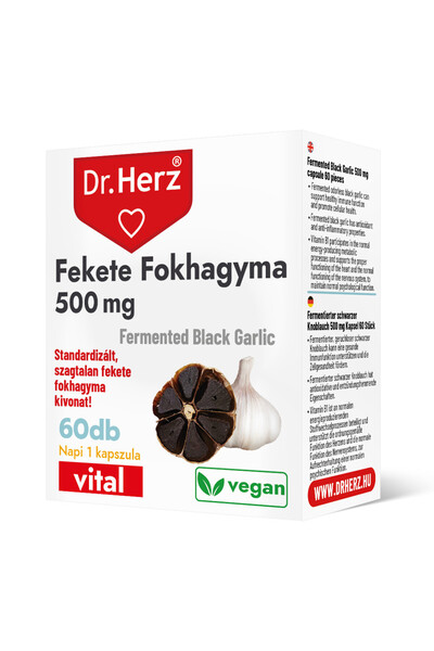 Dr Herz Capsule vegane cu usturoi negru 500 mg Dr Herz 60 buc