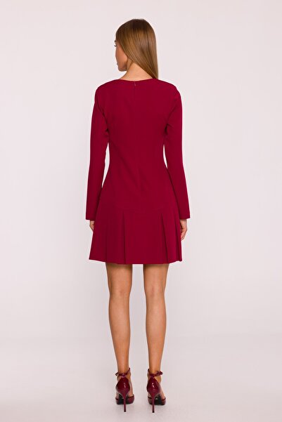 Made of Emotion Elegant mini dress with deep pleats