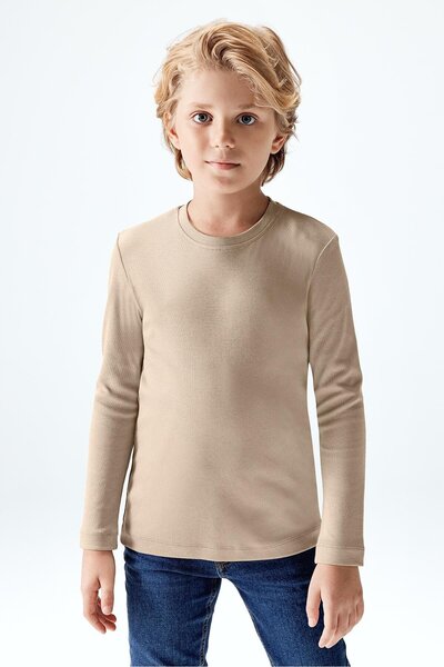 Brix 8526 Μπλουζάκι για αγόρια σε μπεζ χρώμα, 100% βαμβάκι