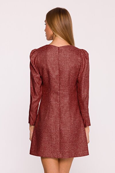 Made of Emotion Long-sleeved trapeze mini dress