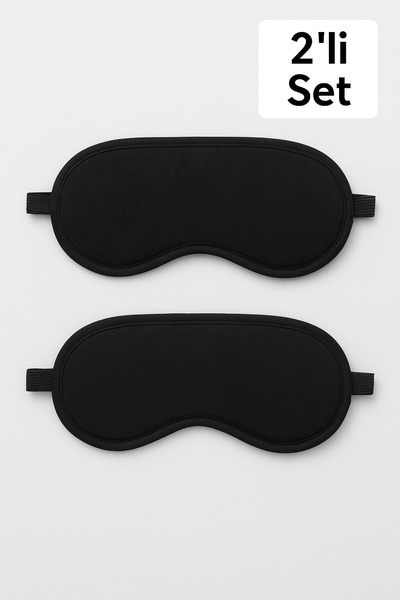 Febros 2'li Işığı Geçirmez Yumuşak Rahat Uyku Bandı Uyku Gözlüğü Araba Ev Ofis Spa Meditasyon Göz Bandı