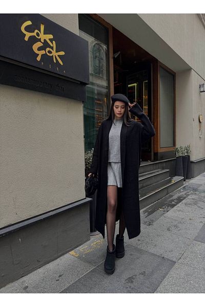 Lamierra Shawl Collar Soft Long Knitwear Cardigan