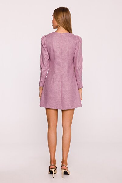 Made of Emotion Long-sleeved trapeze mini dress