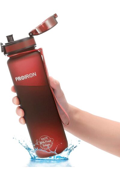 PROIRON Water Bottle 0.5L/1L Leak-Proof Drink Bottle BPA Free USA Tritan Material Gym Bottle with Pr