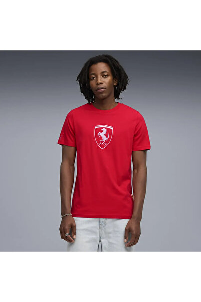 Puma Ferrari Tonal Shield Tee Kırmızı Erkek T-Shirt