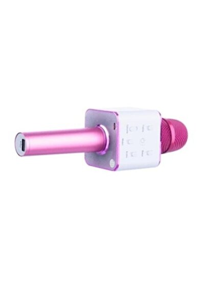 FOXMAG24 square microphone with built-in speaker, 3W, iOS, Android, pink