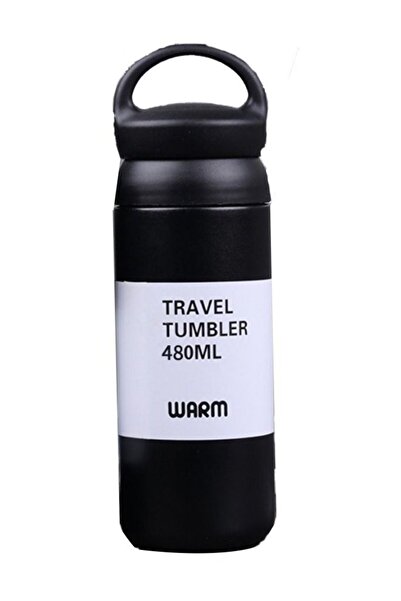 COOYA 480ML Coffee Cup,304 Stainless Steel Portable Simple Insulated,Black