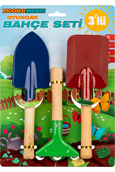 Piccolo Mondi Oyuncak Bahçe Alet Seti - 3'lü