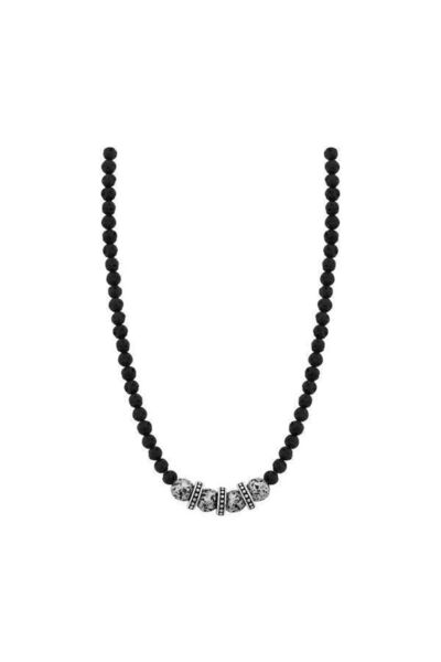 Police Men's Necklace PJ.26481PSE-01, 60 cm, Stainless Steel, Black