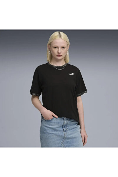 Puma Ess Graphic Animal Tee Black Women's T-Shirt