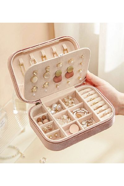 gaman Gmn-1 Velvet Plated Premium Series Luxury Jewelry Jewelry Box - Travel Jewelry Box