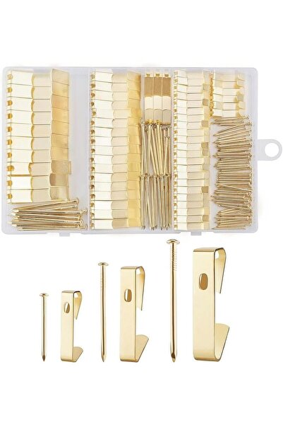 COOYA 160PCS Picture Hangers, Easy to Install，3 Size，Sturdy &Durable，Wide Application