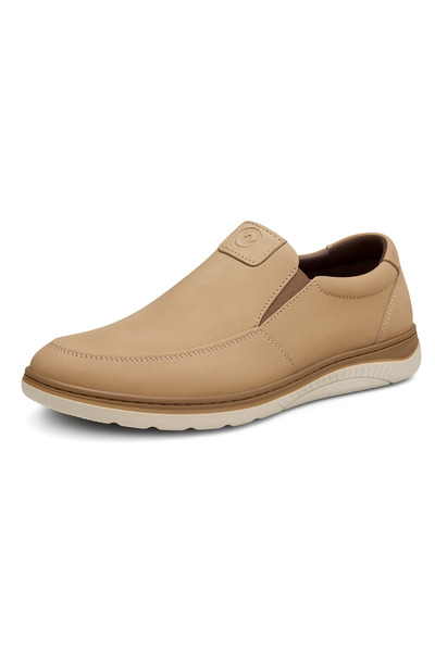Growish Gr0363 Genuine Nubuck Leather Daily Comfortable Lightweight Double Color Eva Sole Sand Beige Men's Shoes