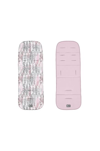 Kikka Boo KikkaBoo Double Sided Stroller Mattress Leaves Pink