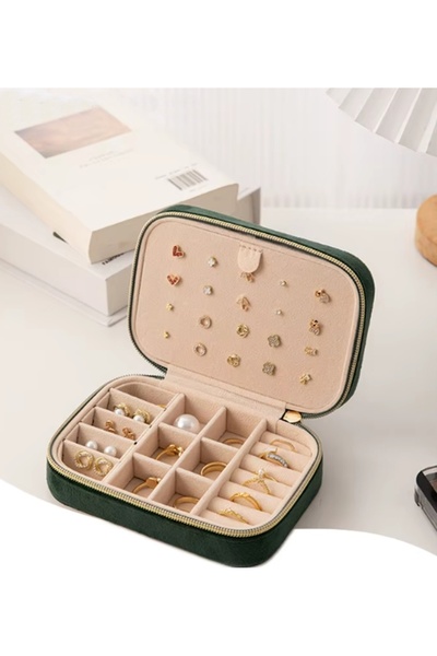gaman Gmn-1 Velvet Plated Premium Series Luxury Jewelry Jewelry Box - Travel Jewelry Box