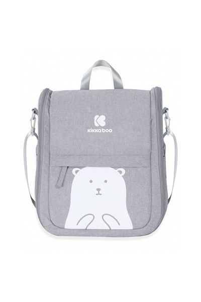 Kikka Boo Kikkaboo 2 in 1 diaper bag and crib Bear Grey