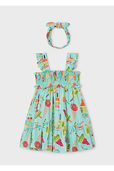 MAYORAL Patterned Dress with Headband 3939