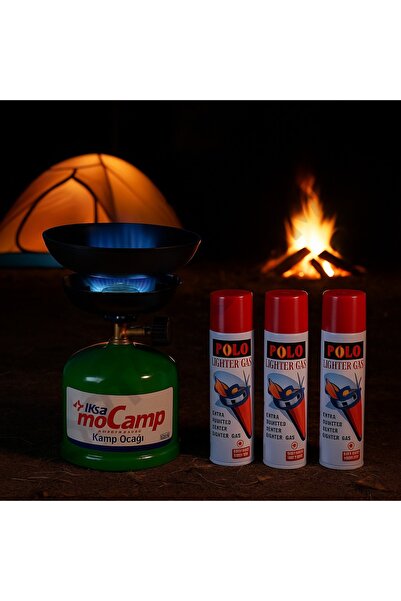 Toptancı Amca Mocamp Çakmak Gazlı Kamp Ocağı Kamp Mutfağı + 3 Çakmak Gazı (9 ...