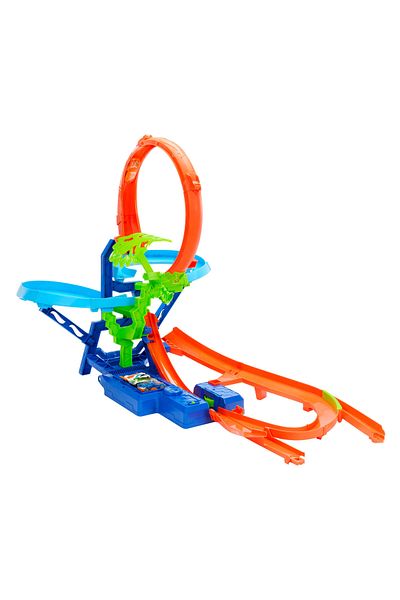 HOT WHEELS Acrobatic Tracks ™   Airborne Collision Game Set, Toy Car and Motor Accelerator Jfd12