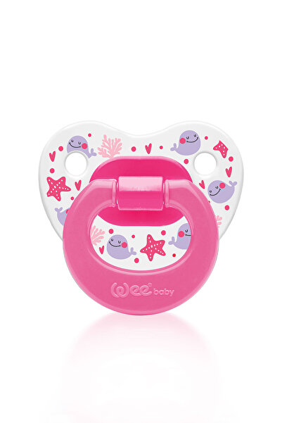 Wee Baby Desenli Damaklı Emzik No:1 Pembe 0-6 Ay