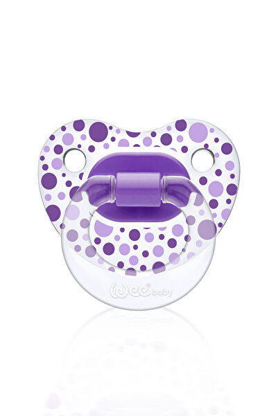 Wee Baby Şeffaf Desenli Damaklı Emzik No:3 Mor 18+ Ay