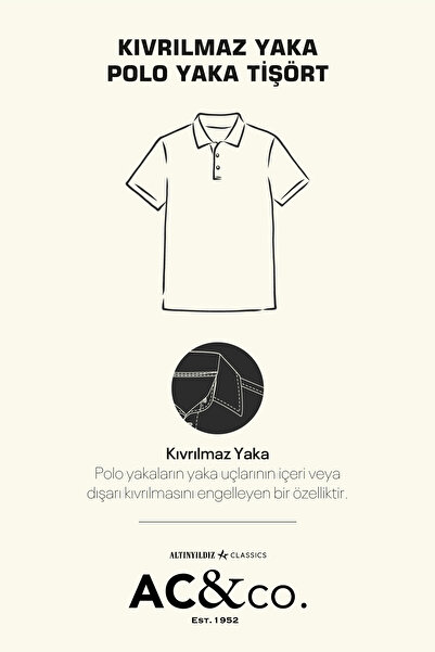 ALTINYILDIZ CLASSICS Λευκό ανδρικό μπλουζάκι Polo γιακά με λεπτή εφαρμογή - 100% βαμβάκι, χωρίς μπούκλες