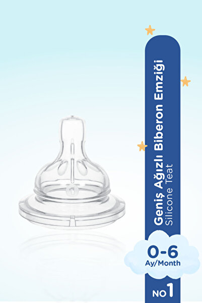 Wee Baby Silikon Biberon Emziği Geniş Ağızlı No:1 0-6 Ay