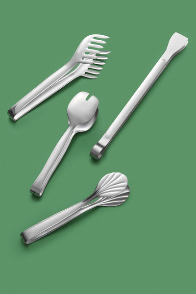 Hisar Tulip 4 Piece Serving Tongs Set