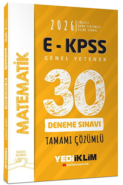 Yediiklim Yayınları 2026 EKPSS Tüm Adaylar İçin Genel Yetenek Matematik Tamam...