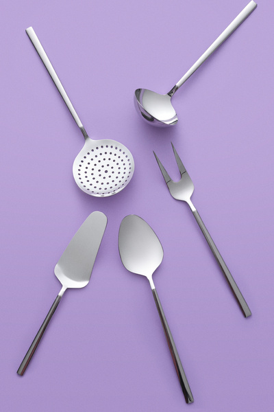 Hisar Milano 5 Piece Steel Serving Set