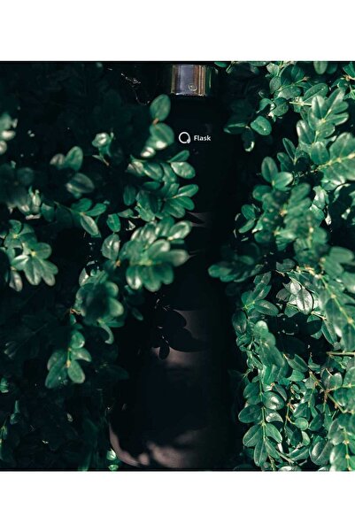 Qmatara Matte Black Glass Flask Premium 750 cc