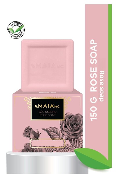 Maia mc صابون الورد 150 جرام يساعد على تنشيط البشرة مع تأثير منشط ورائحة الورد
